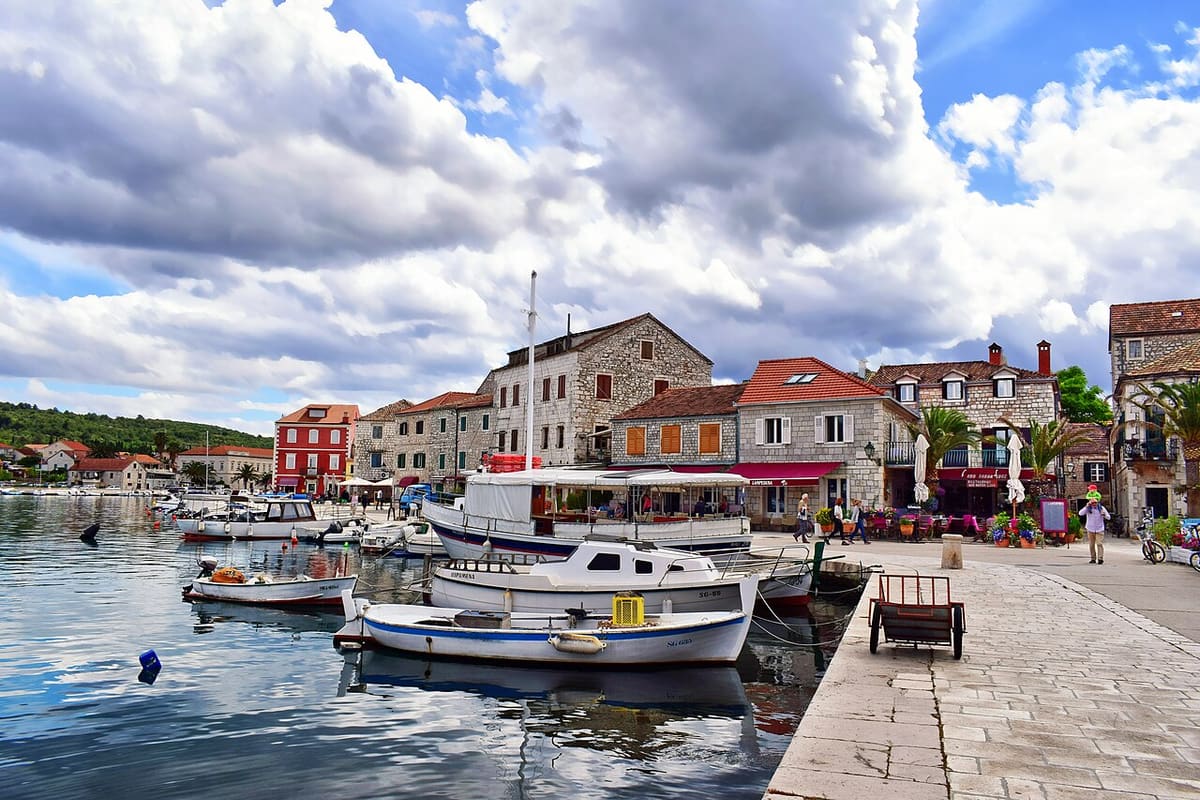 The narrow old-town streets of Stari Grad, Hvar, best explored on foot