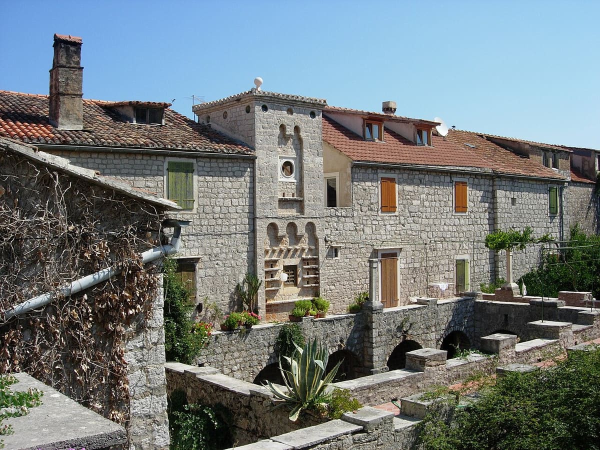 A restored stone villa on the Stari Grad waterfront, Hvar